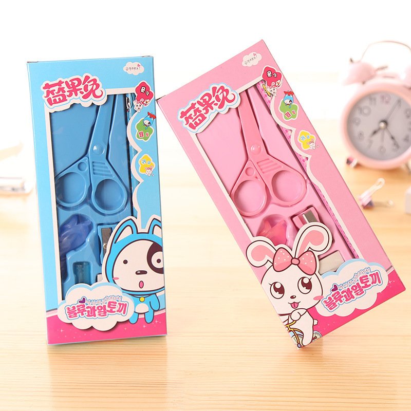 Bộ dụng cụ học tập 9 món cho bé, đồ dùng học tập an toàn dễ thương giúp bé thích thú học tập