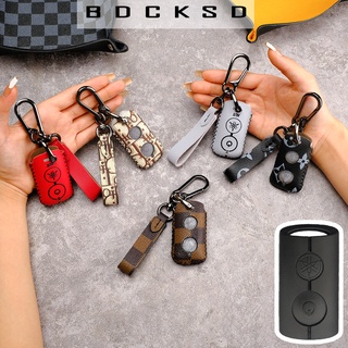 Bao da chìa khóa smartkey xe máy Yamaha Exciter 155 Janus NVX Grande Latte Freego mẫu mới khâu tay có tay cầm