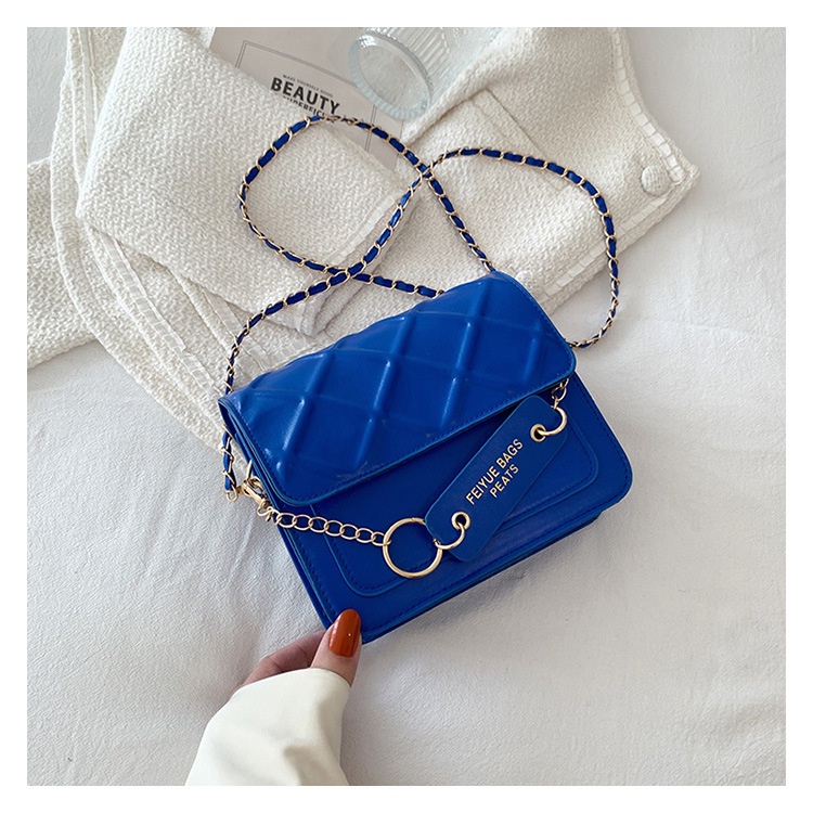 Túi Đeo Chéo Dáng Vuông Nhỏ Phối Dây Xích Thời Trang Cao Cấp Cho Nữ