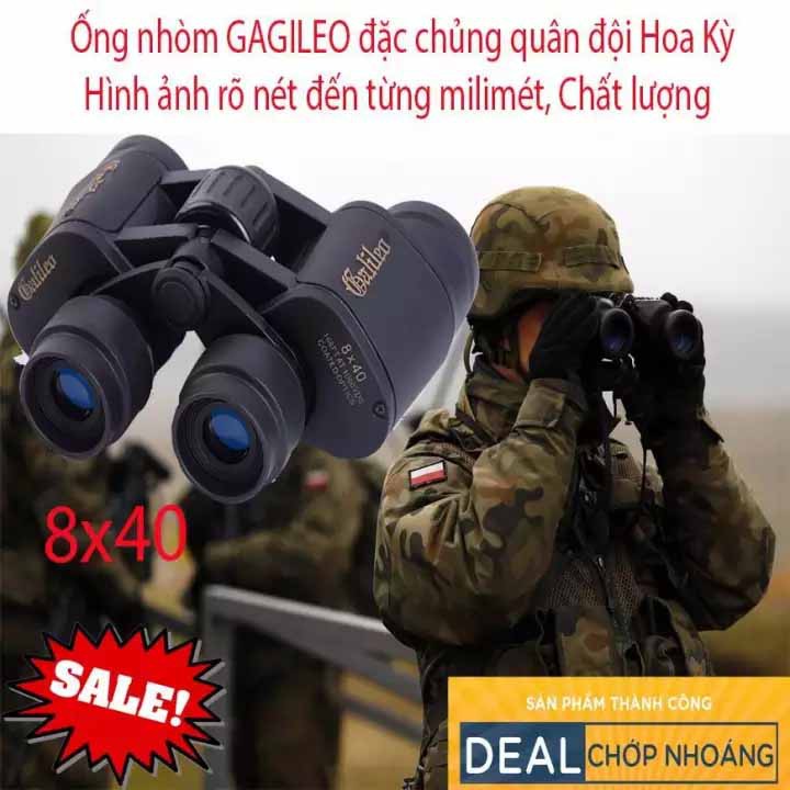 Ống nhòm đêm, Ống nhòm Galileo Quân đội Mỹ đặc chủng 8x40 Wide Angle Binoculars (Đen) 206415 - Nhập Khẩu Nguyên Chiếc