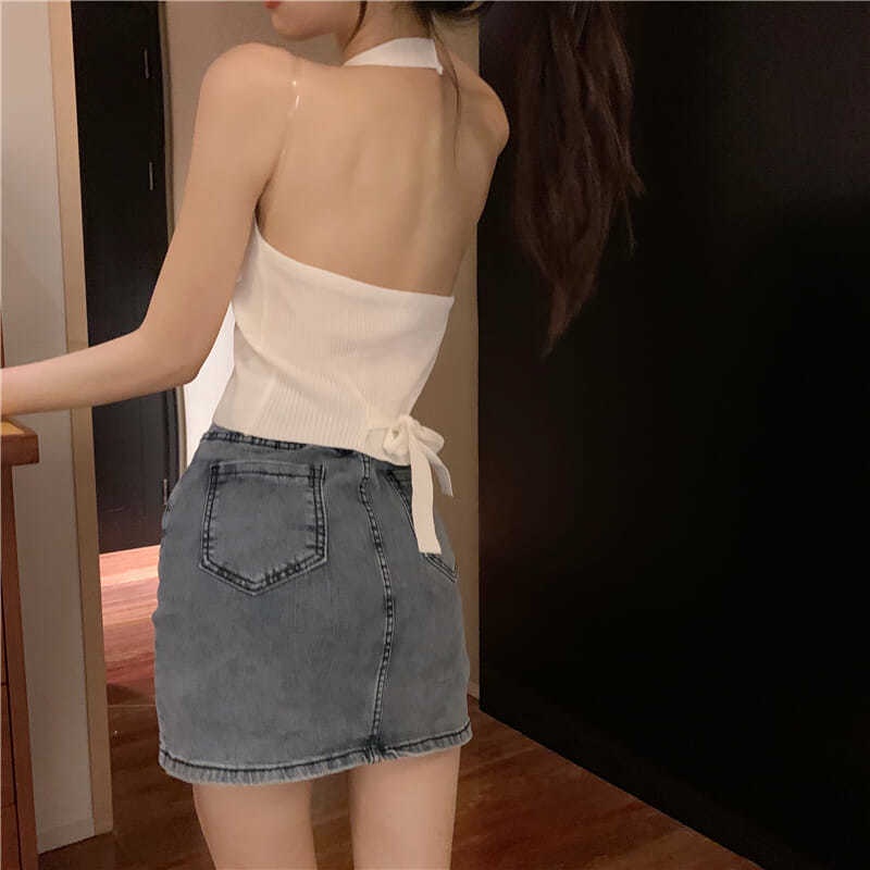 Áo Hai Dây Dáng Ôm Thiết Kế Độc Đáo Thời Trang Mùa Hè Quyến Rũ Cho Nữ