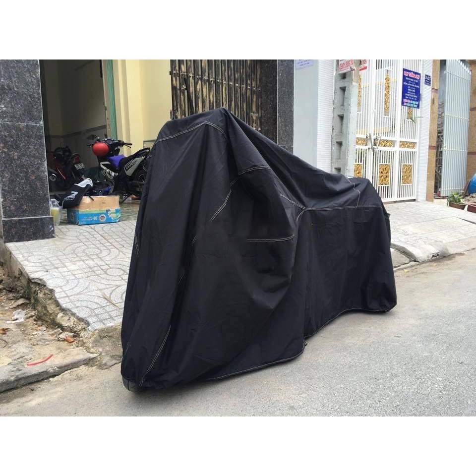 Bạt phủ xe mô tô, xe phân khối cao cấp Tâm An vải dù 2 lớp chống thấm, bọc xe máy chống nắng mưa, áo trùm xe máy cao cấp