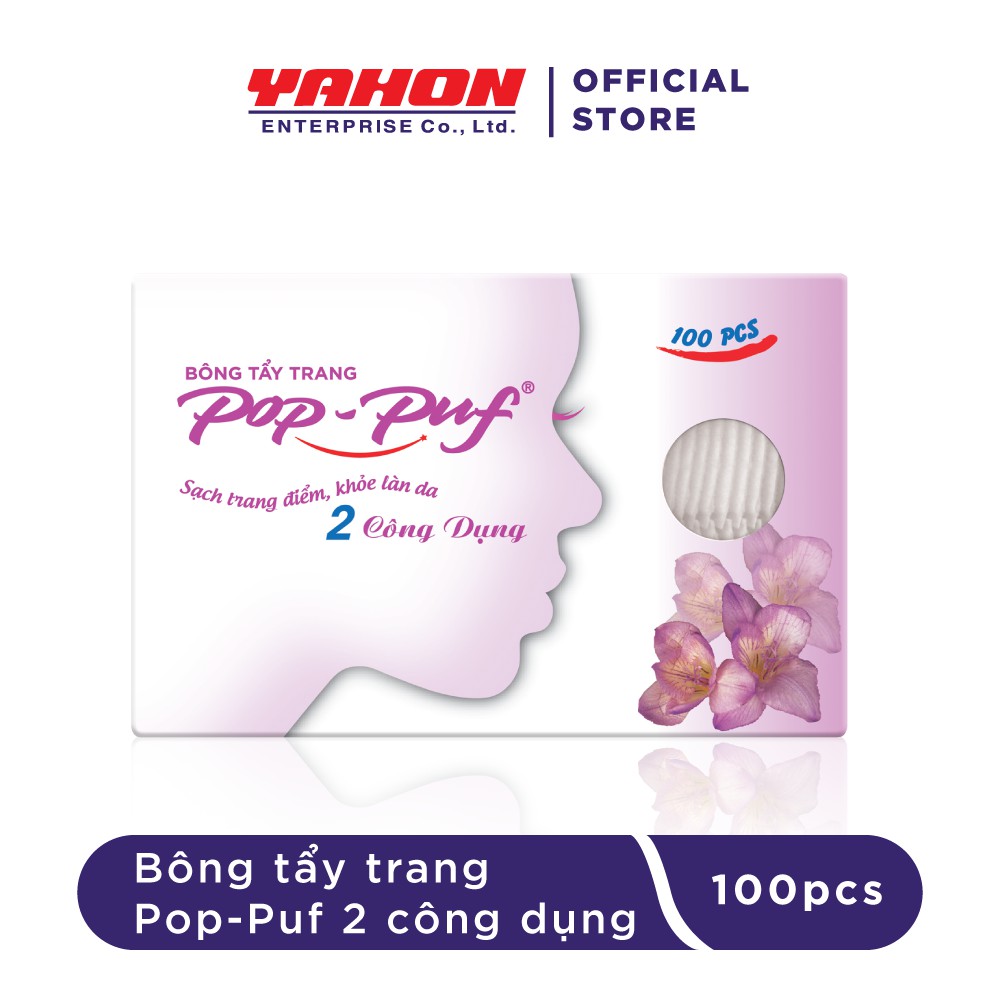 Bộ 5 hộp bông tẩy trang Pop-puf 2 công dụng 100 miếng