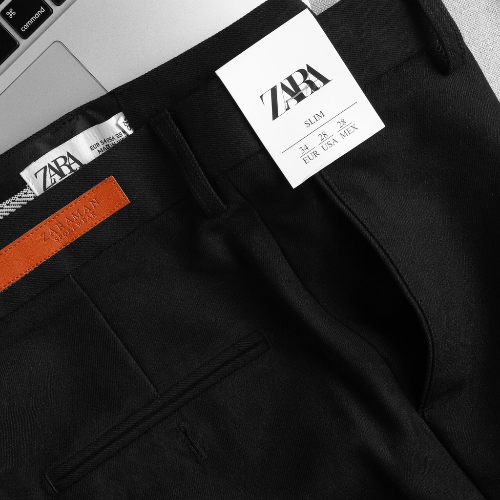 Quần tây âu nam cao cấp ZARAMAN màu đen truyền thống ZORO-QT02