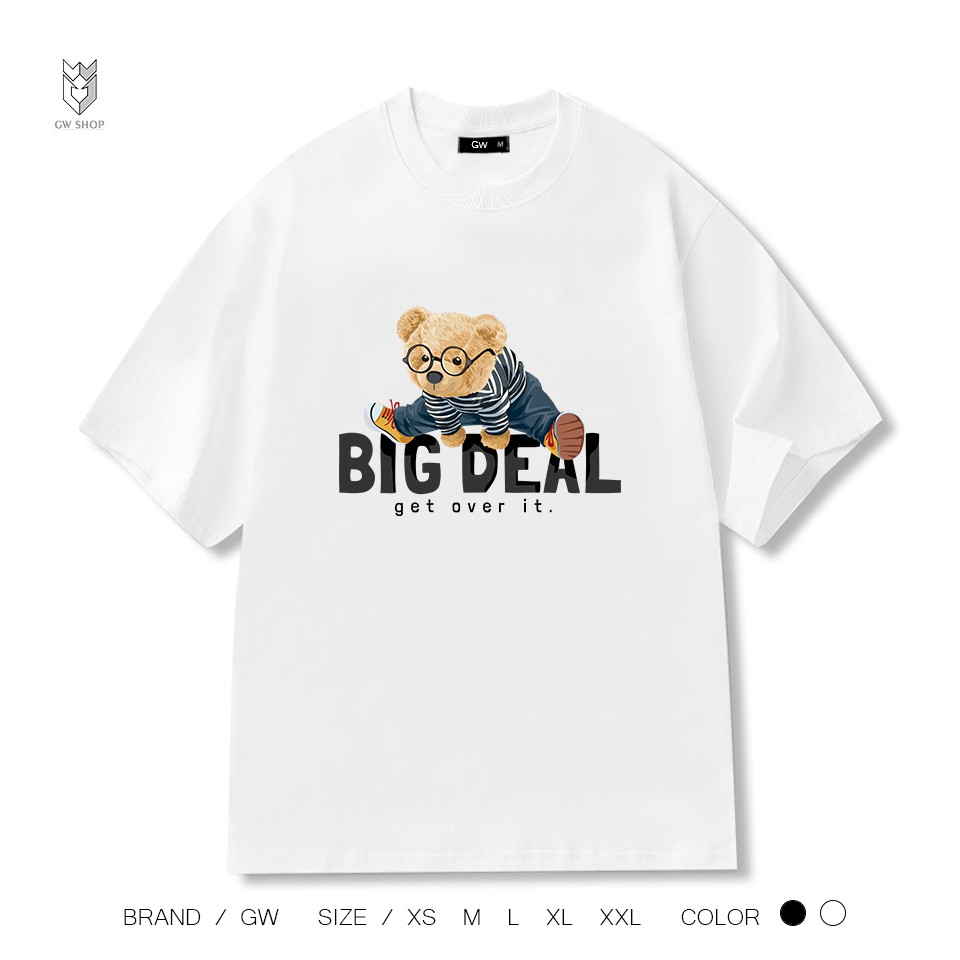 【FREE SHIP】Áo thun nam nữ Unisex tay ngắn in BIG DEAL, vải cotton co dãn 4 chiều - GW SHOP