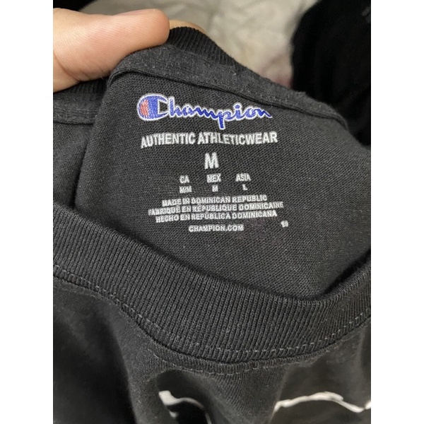 Áo thun Champion Tagless Drip Logo unisex Chính Hãng