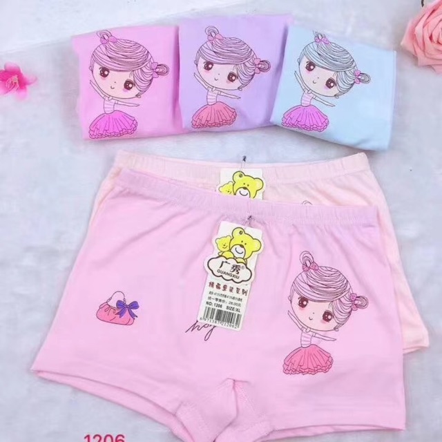 Quần lót (1206) trẻ em cotton in hình cao cấp