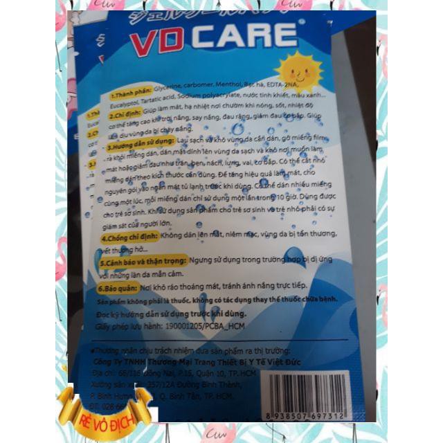 [chính hãng] Dán hạ sốt VD CARE - HỘP 6 MIẾNG