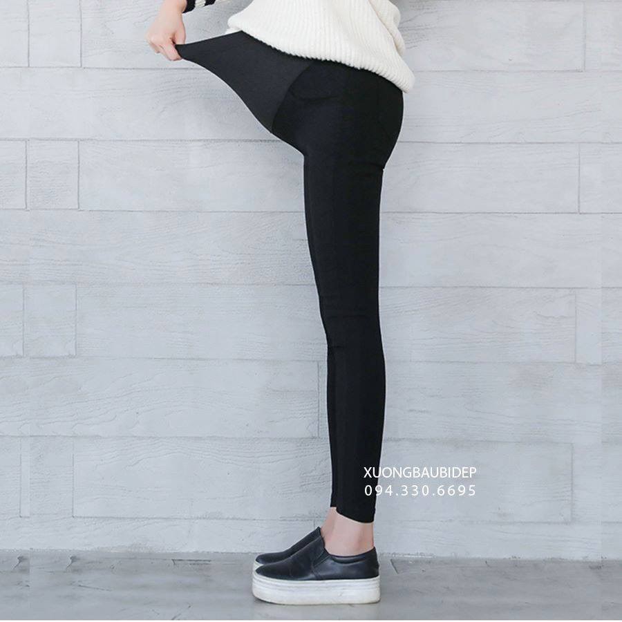 Quần bầu legging có đáp bụng túi cơi có chun chỉnh mặc thoải mái tới khi sinh QB456