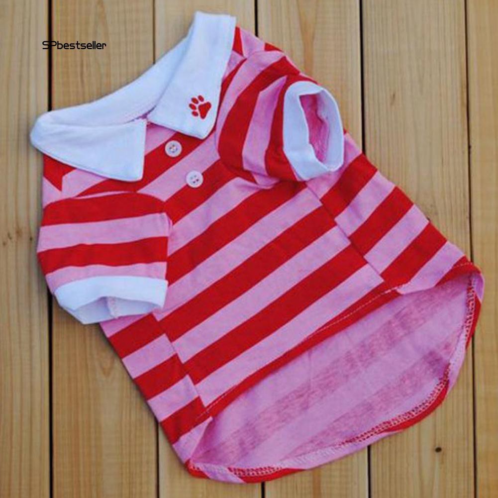 Áo thun kẻ sọc ngang dễ thương cho cún mèo