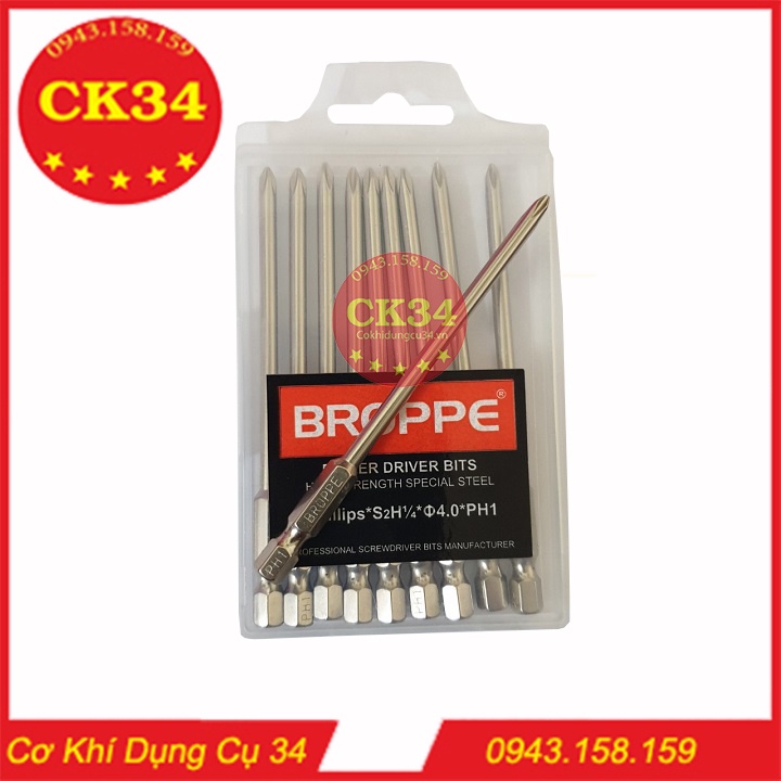 Mũi Vít Bake  Phi 4 PH1 Chuôi Lục Giác Cho Máy Khoan, Bắn Vít