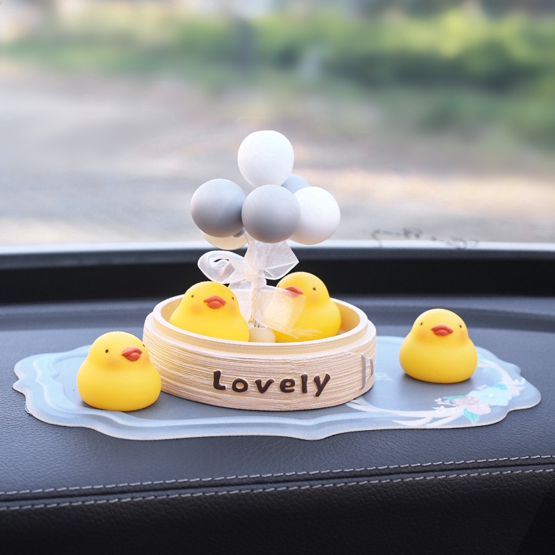 Bộ 5 Búp Bê Hình Chim Cánh Cụt / Thỏ / Chim Cánh Cụt Dễ Thương Trang Trí Bảng Điều Khiển Xe Hơi