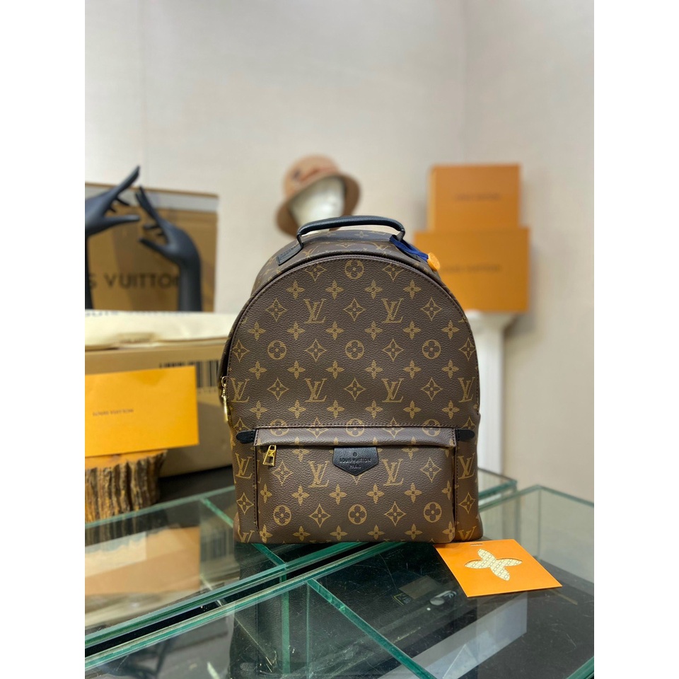 Balo nữ W266-26 hoa nâu  full box 2 lớp sang xịn mịn da siêu đẹp đanh dày sắc nét