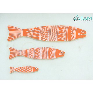 Cá gỗ trang trí Handmade phong cách biển
