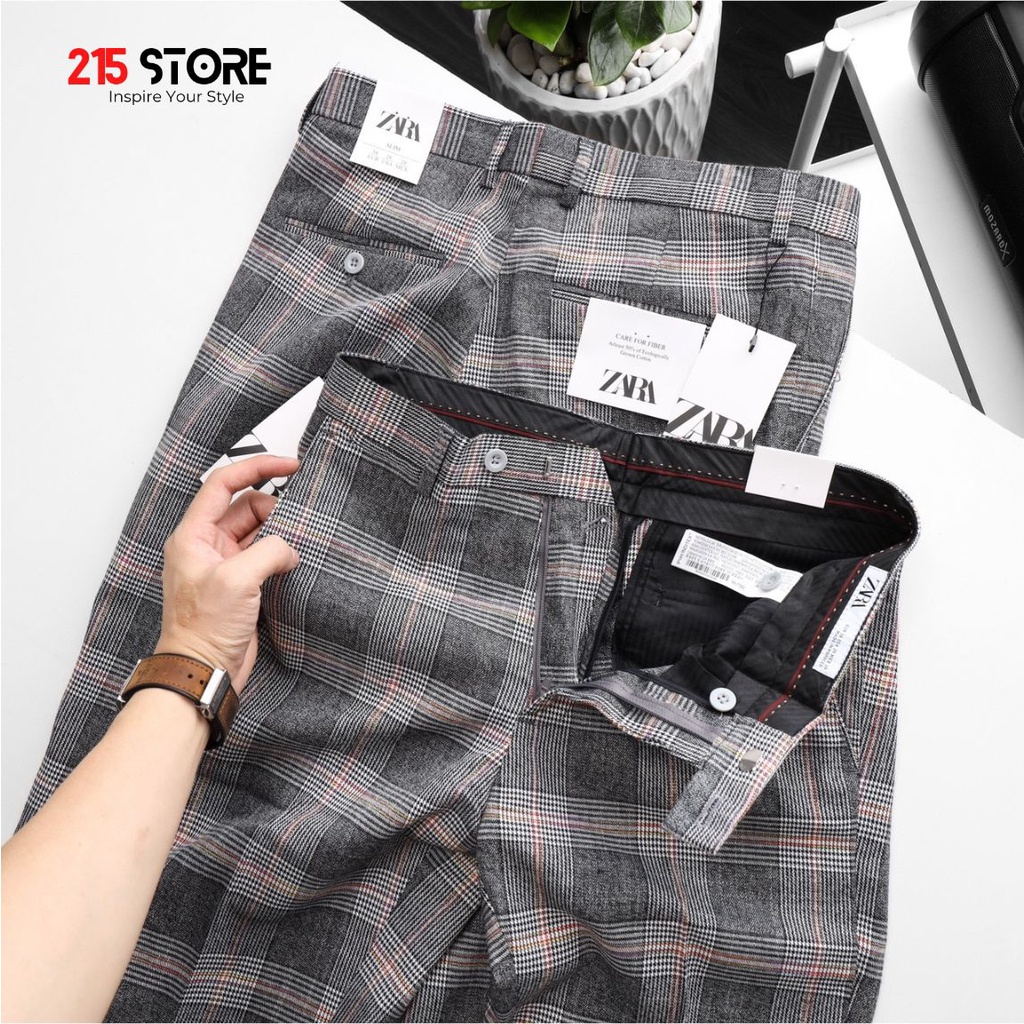 Quần tây phối sọc, quần âu nam, quần dài nam, 215Store, form slimfit trẻ trung, sang trọng, hàng Việt Nam xuất khẩu