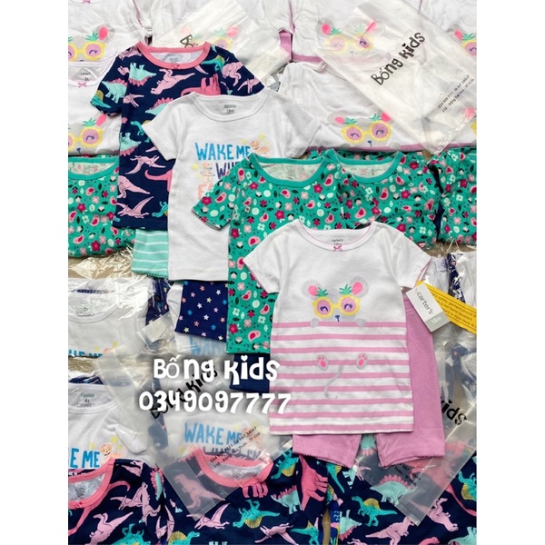 Bộ Hè Borip Bé Gái Cotton C@rters(quần trộn giao ngẫu nhiên)