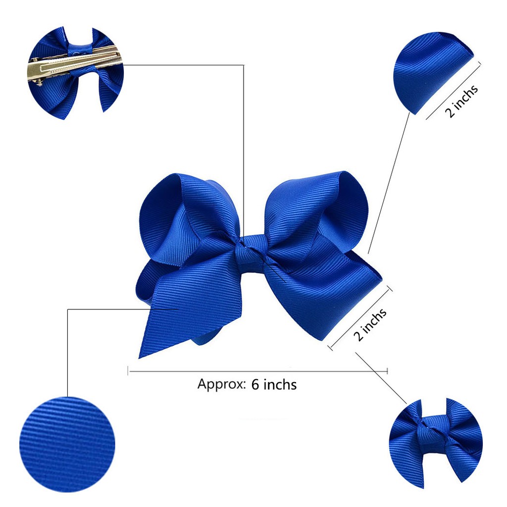 Kẹp tóc KIDSBOWS đính nơ bướm bản to phối màu trơn đơn giản xinh xắn cho bé gái