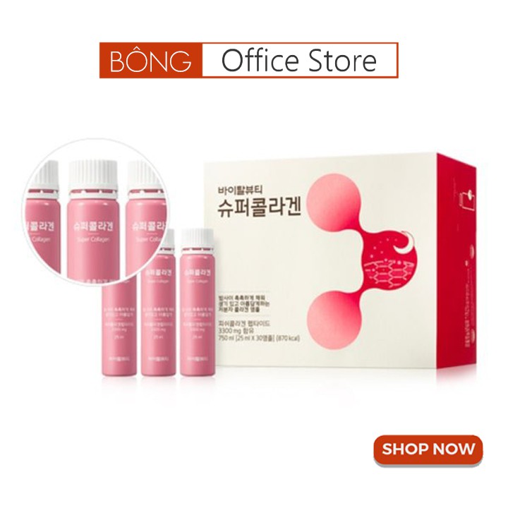 Nước Uống Dưỡng Trắng Da Collagen VB Vital Beautie 3300mg Hộp 25ml x 30 Chai - Hàn Quốc BONGSHOPAUTHENTIC
