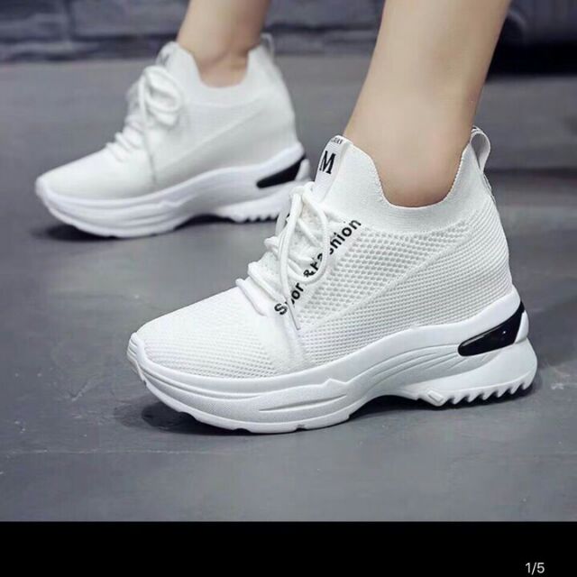 Giày thể thao độn đế 6 cm nữ