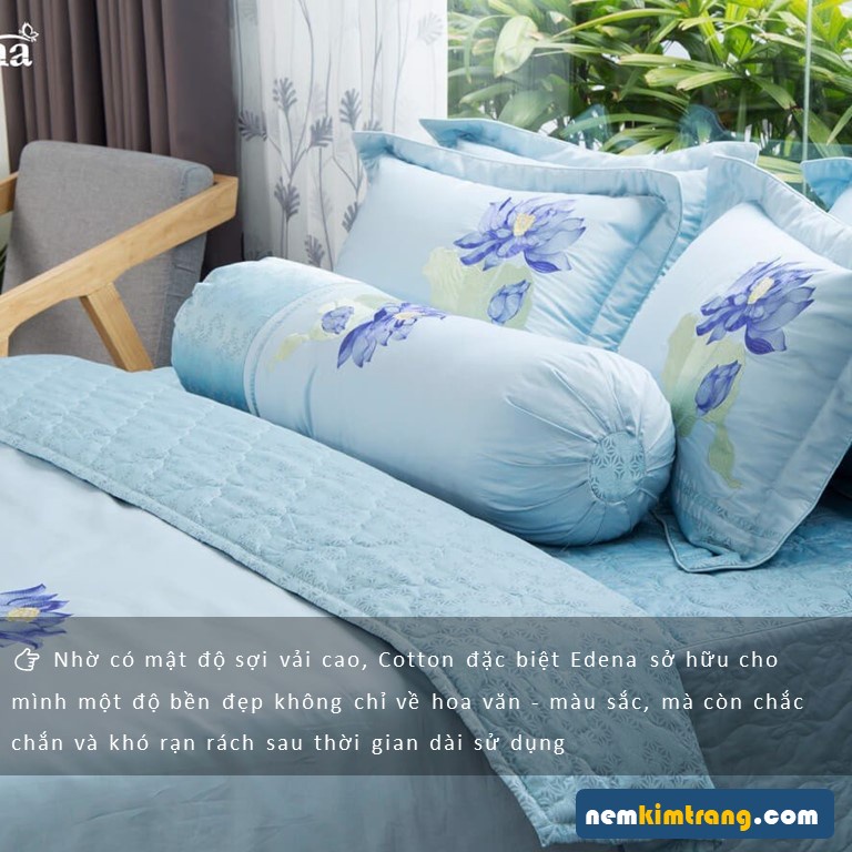VỎ Gối Ôm Cotton Đặc Biệt Edena - CHÍNH HÃNG, CAO CÂP