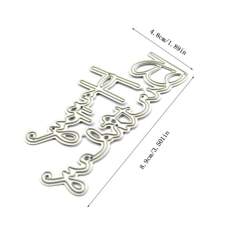 Khuôn Cắt Giấy Làm Từ Kim Loại Hình Chữ Happy Birthday Trang Trí Scrapbook