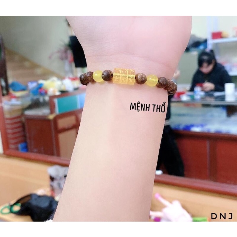 vòng tay trầm tốc mix đá phong thuỷ theo mệnh may mắn