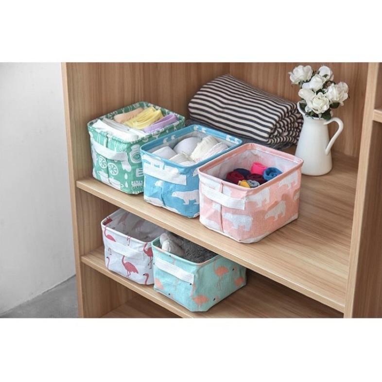 Giỏ vải đựng đồ đa năng đựng mỹ phẩm, đồ dùng cá nhân, đồ lót. Giỏ đựng đồ mini để bàn văn phòng ( tuyển khách sỉ)
