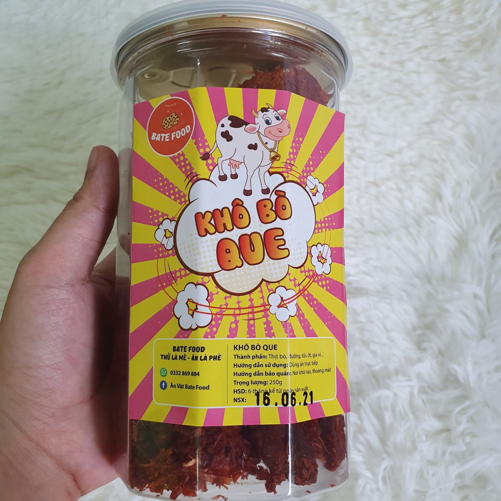 Khô Bò Que 250g Siêu Ngon Loại Đặc Biệt Thơm Ngon Thượng Hạng  I BateFood I Đồ Ăn Vặt | BigBuy360 - bigbuy360.vn