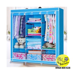 Tủ vải đựng quần áo 3 buồng