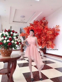 Váy xoè trắng