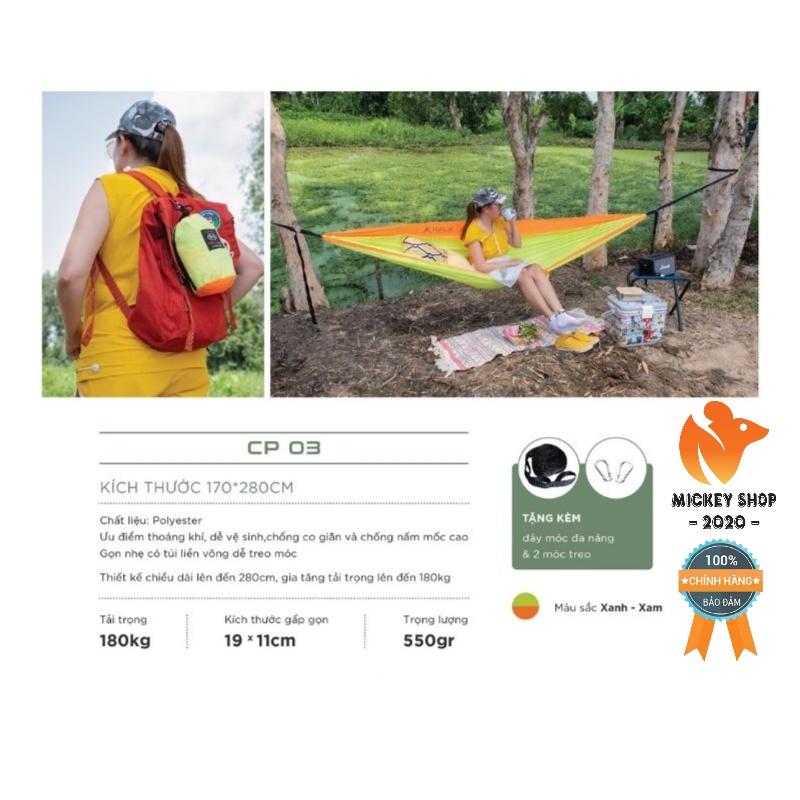 Võng dã ngoại siêu nhẹ KALA Hammock