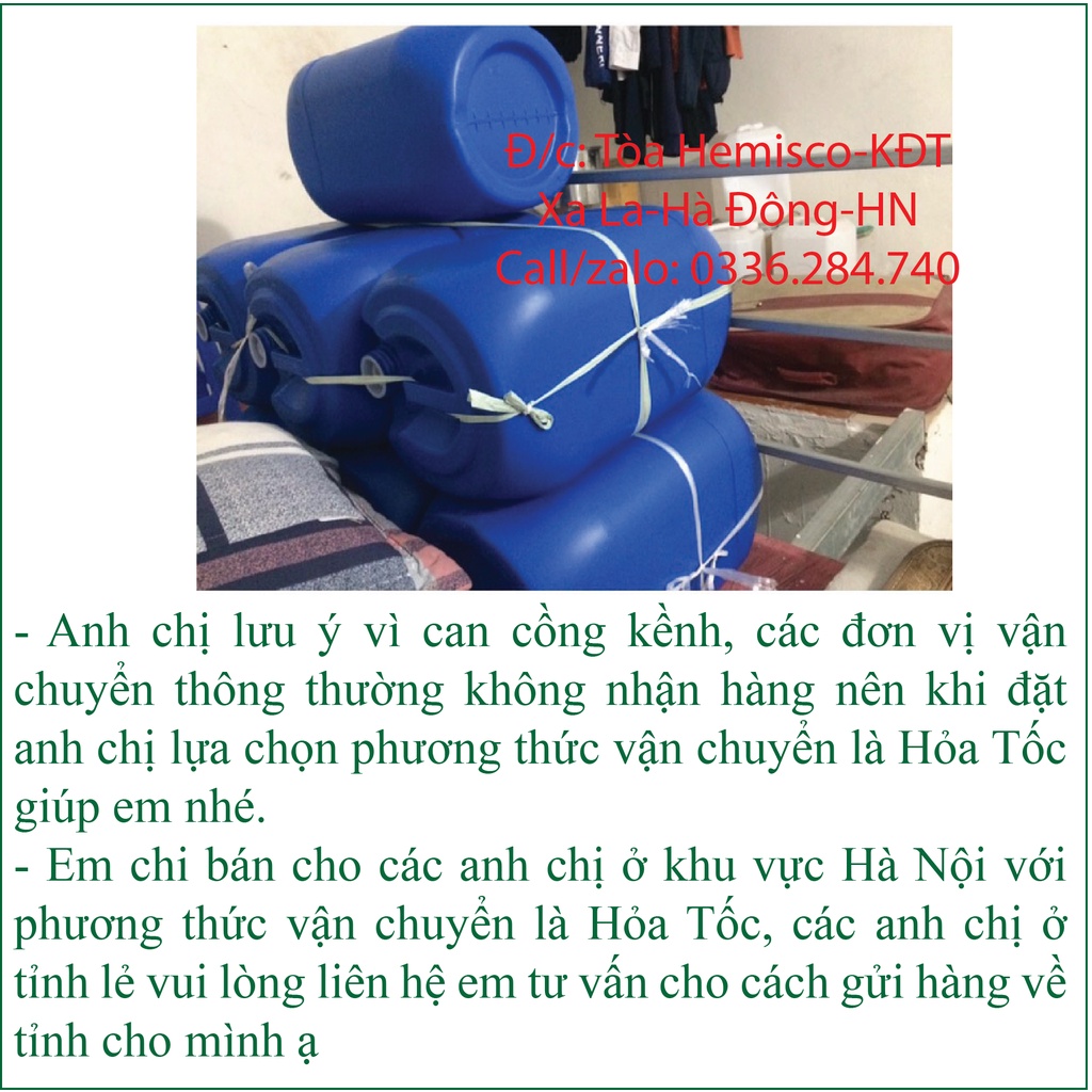 Can nhựa vuông, can vuông, can nhựa đựng xăng dầu, rượu, hoá chất, can  nhựa HDPE/PP nguyên sinh 20 -35 lit