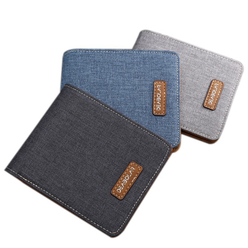 Ví gấp mỏng canvas thời trang nhỏ gọn