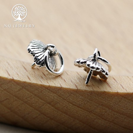 Charm bạc phụ kiện làm mặt dây chuyền hình hoa - NQ Jewelry