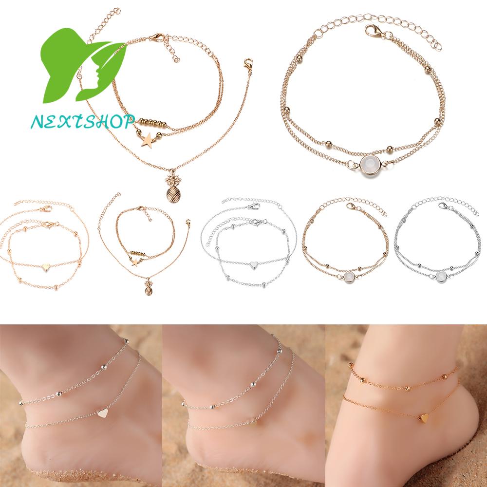 Lắc Chân Xỏ Hạt Phối Mặt Hình Quả Dứa Phong Cách Boho Thời Trang Mùa Hè Cho Nữ | BigBuy360 - bigbuy360.vn