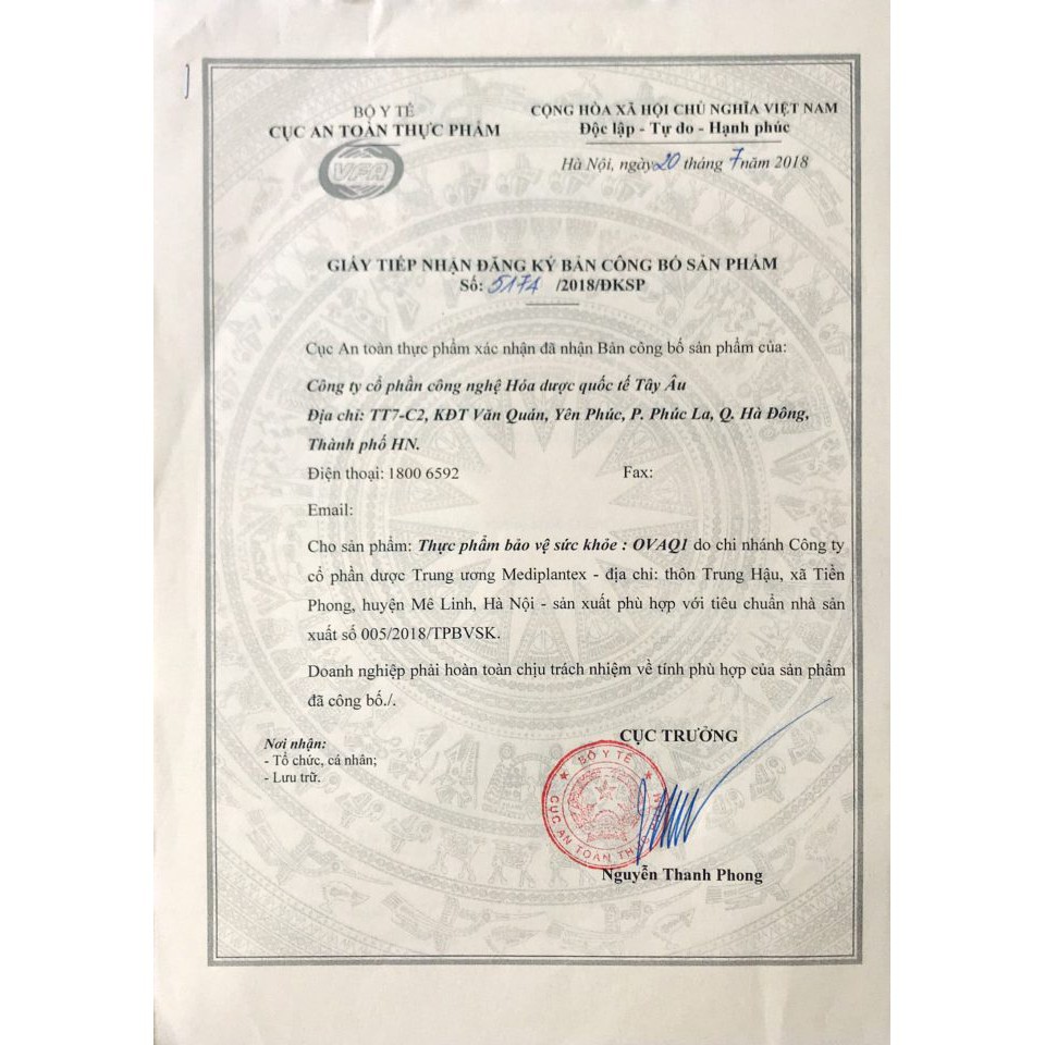 OvaQ1 - Giải pháp giảm vô sinh ở nữ giới - Phân phối chính hãng Hộp 60 viên