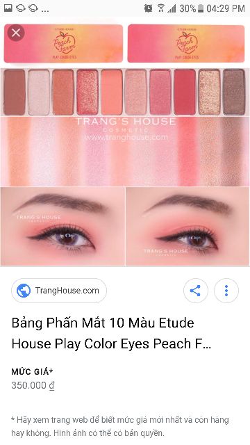 Bảng phấn mắt Play Color Eye Shadow 6 ô và 10 ô