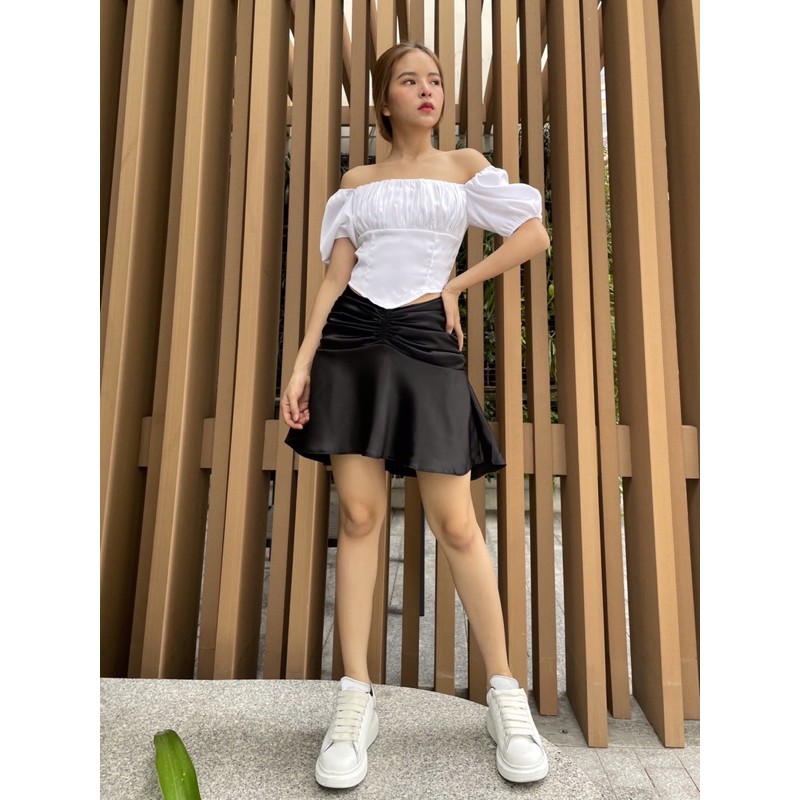 [ Mã FADIRECT20 giảm 20K đơn 150K] chân váy nhún hông hình thật 100%