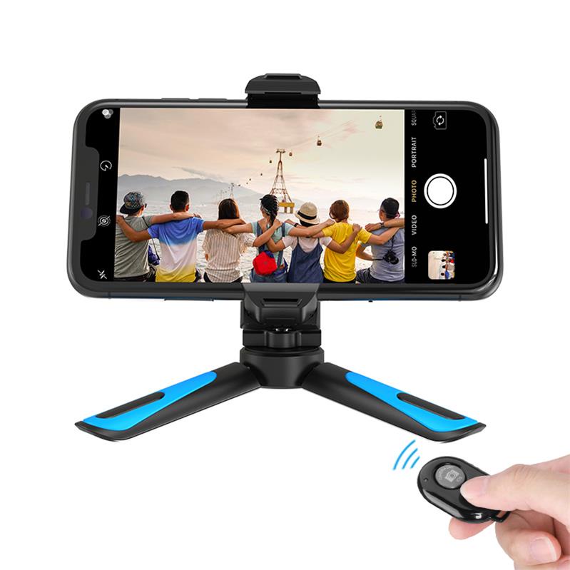 Chân Tripod APEXEL Xoay 360 Độ Có Kẹp Giữ Điện Thoại Kết Nối Bluetooth Cho Gopro iPhone