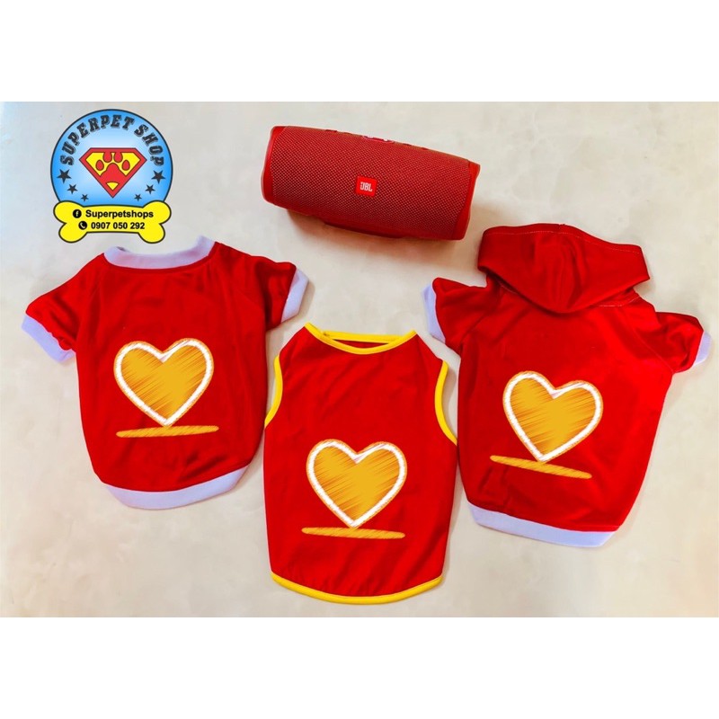 ÁO THÚ CƯNG NOEL TIM VÀNG SIÊU XINH GIÁ RẺ