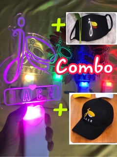 [ Feeship ]Combo lightstick + nón đen + khẩu trang jack