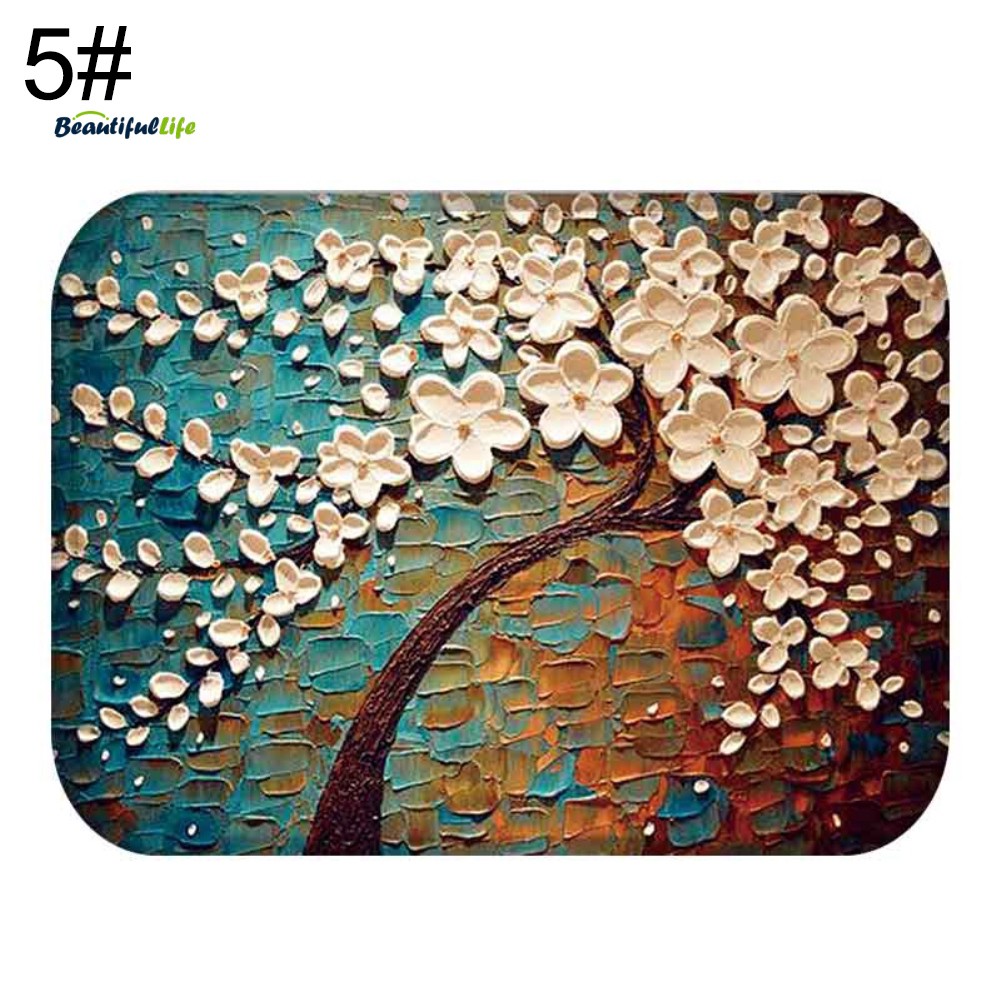 Thảm Lót Sàn Chống Trượt 40x60cm Hình Hoa Độc Đáo