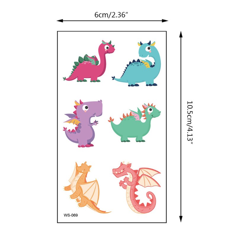 KING 10 Sheets Temporary Animal Tattoos for Kids Gift Children Jungle Zoo Theme Party Supply