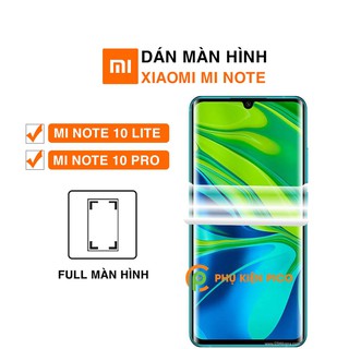 Dán màn hình Xiaomi Mi Note 10 Pro / Mi Note 10 Lite full màn dẻo trong suốt PPF tự phục hồi vết xước