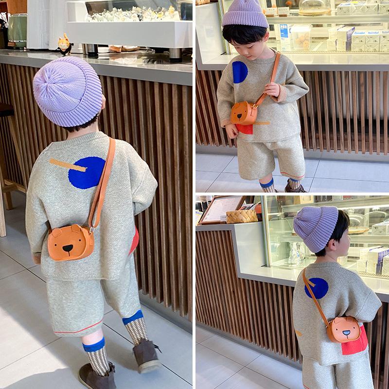 Túi Đeo Chéo Hình Gấu Hoạt Hình Dễ Thương Phong Cách Hàn Quốc Cho Bé