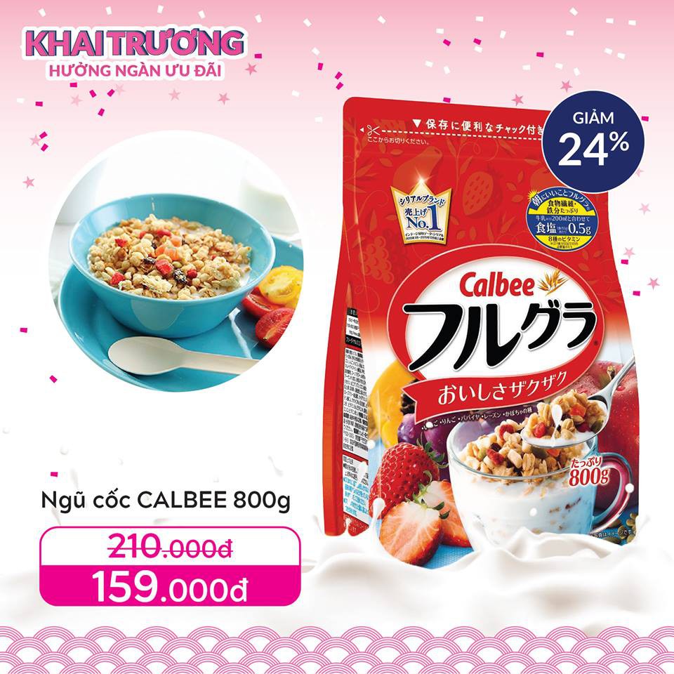 Date 11.2021 Ngũ cốc Calbee Nhật Bản vị tổng hợp | BigBuy360 - bigbuy360.vn