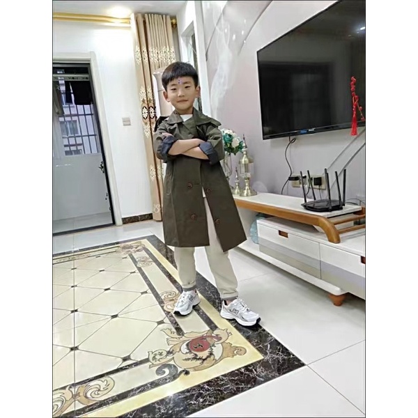 Áo khoác mangto dáng dài phong cách hàn quốc cho bé trai - Áo măng tô dáng dài hàng quảng châu sang chảnh cho bé trai
