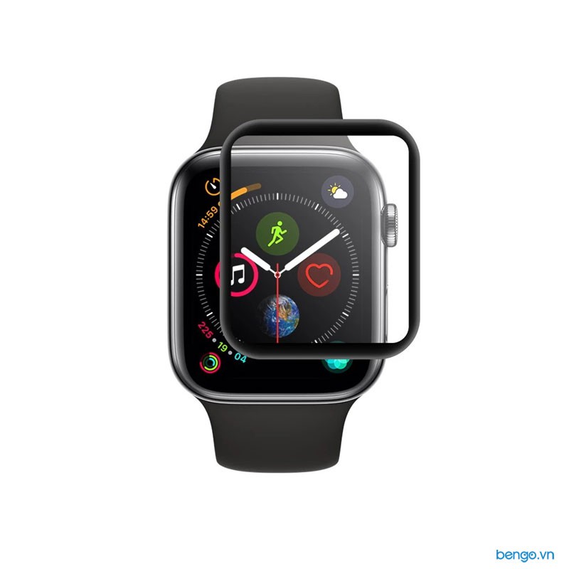 Dán màn hình cho Apple Watch Series 5/4 44mm GOR 3D full viền đen (Hộp 3 miếng)