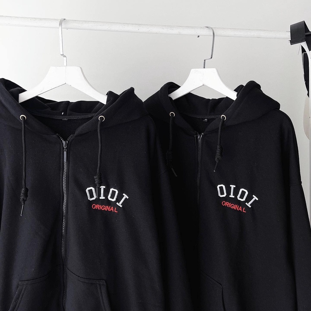 [sẵn]Áo khoác tay dài form rộng thêu chữ OIOI (ảnh thật tại shop) Tanazi Closet