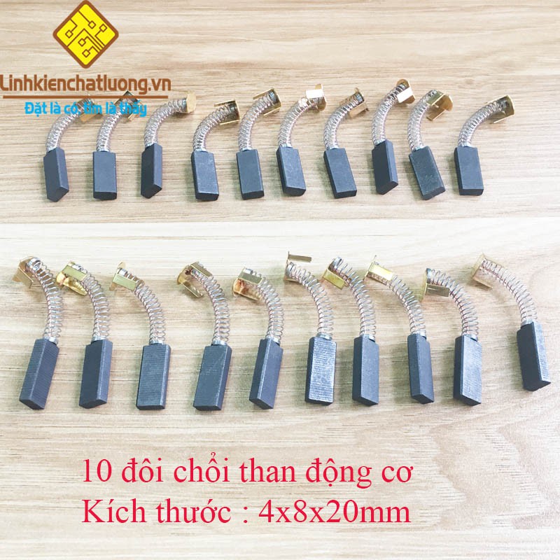 Combo - 10 đôi chổi than động cơ 4x8x20mm (2c)